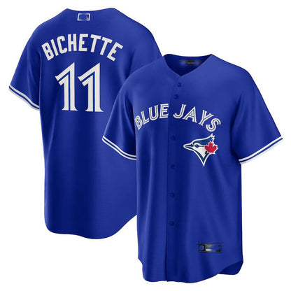 Toronto Blue Jays #11 Bo Bichette Royal Alternate Replica Player Name Jersey Baseball Jerseys