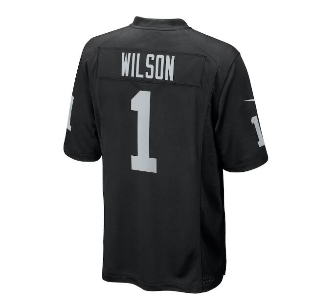 L.Raiders #1 Tyree Wilson 2023 Draft First Round Pick Game Jersey - Black Stitched American Football Jerseys