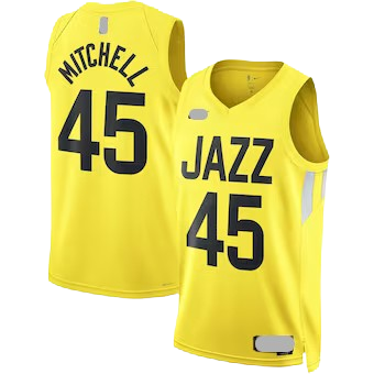 Utah Jazz Yellow Team Jersey