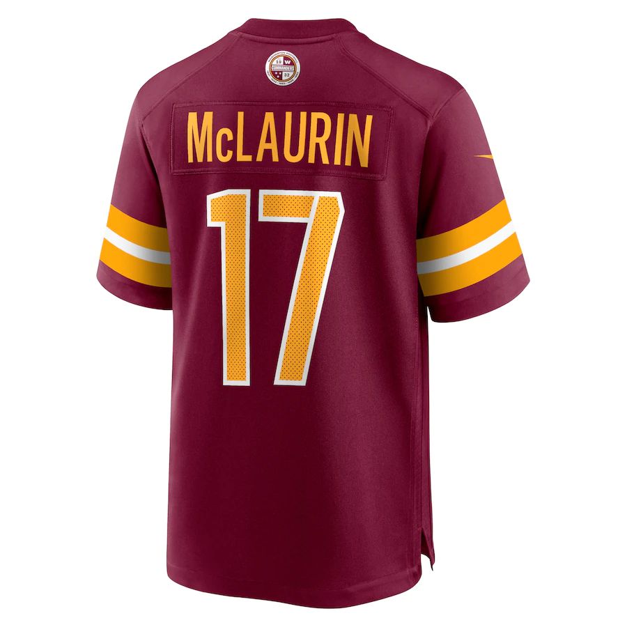 W.Commanders #17 Terry McLaurin  Burgundy Game Jersey Stitched American Football Jerseys