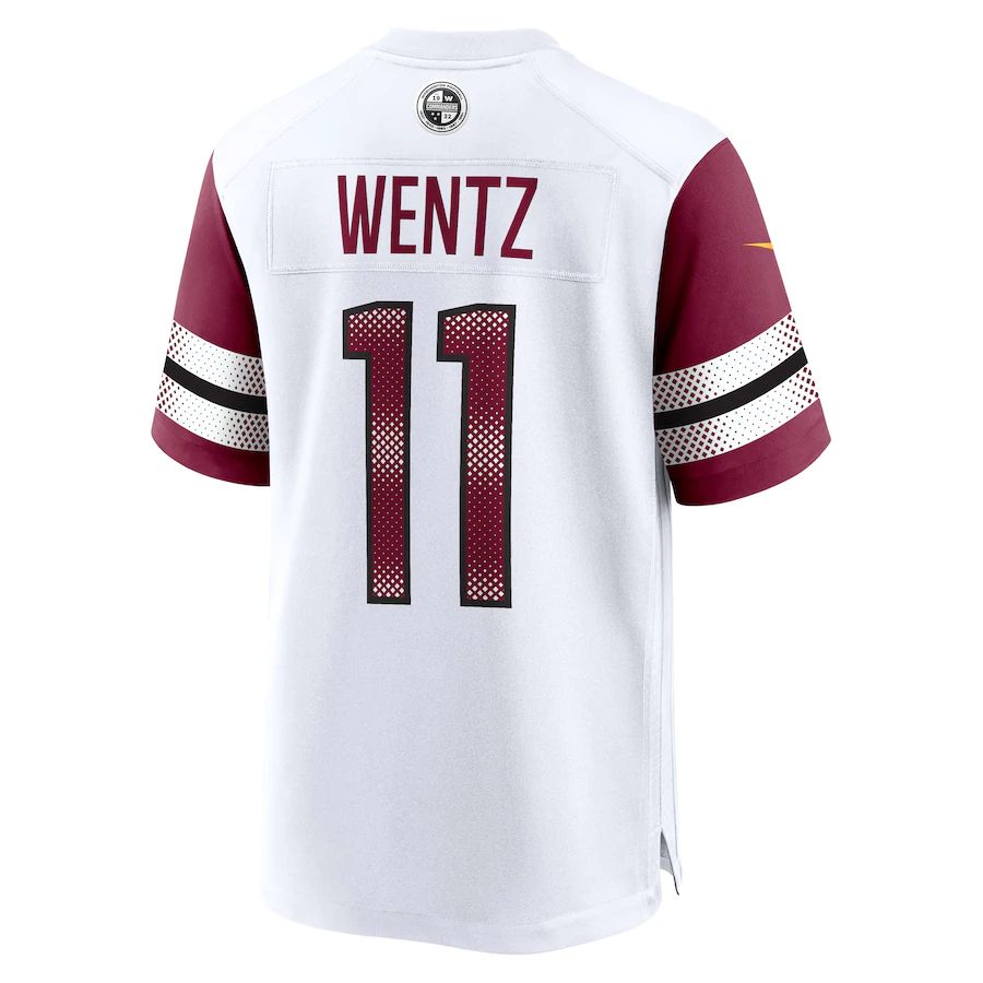 W.Commanders #11 Carson Wentz White Game JerseyStitched American Football Jerseys