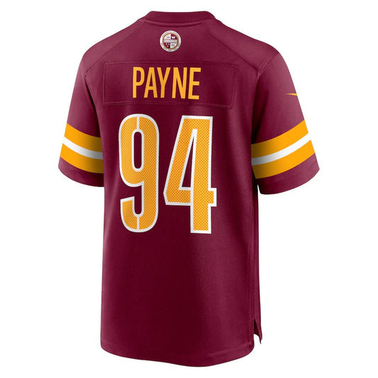 W.Commanders #94 Da'Ron Payne Burgundy Game Jersey Stitched American Football Jerseys