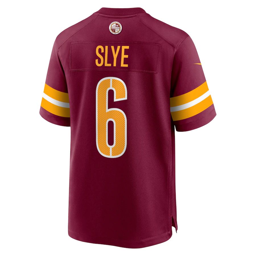 W.Commanders #6 Joey Slye Burgundy Game Player Jersey Stitched American Football Jerseys