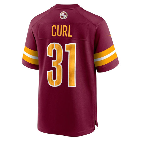 W.Commanders #31 Kamren Curl Burgundy Game Jersey Stitched American Football Jerseys