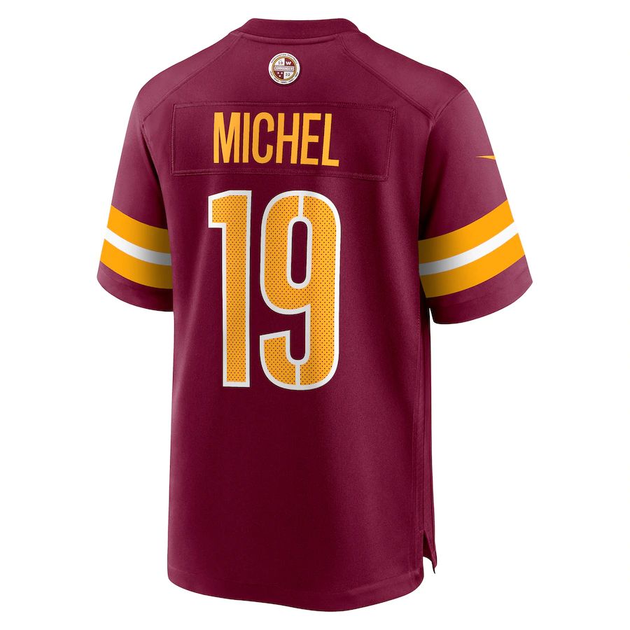 W.Commanders #19 Marken Michel Burgundy Game Jersey Stitched American Football Jerseys