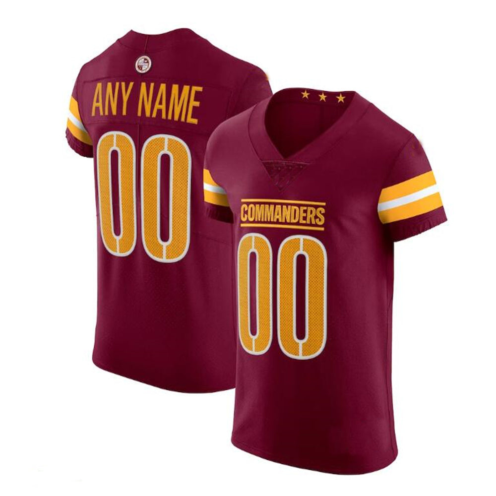 Custom W.Commanders Burgundy Vapor Untouchable Elite Jersey American Stitched Football Jerseys