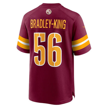 W.Commanders #56 Will Bradley-King Burgundy Game Player Jersey Stitched American Football Jerseys