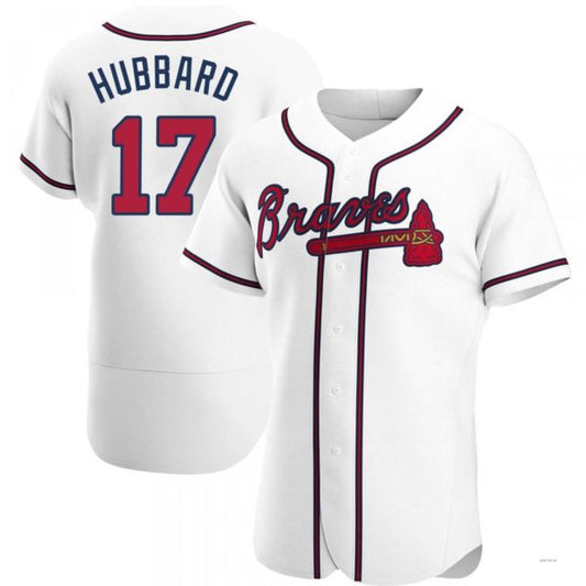 Atlanta Braves #17 Glenn Hubbard White Home Jersey Stitches Baseball Jerseys