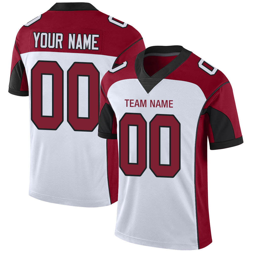 Custom Arizona Cardinal Men's American White Stitched Football Jerseys