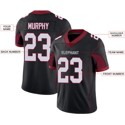 Custom Arizona Cardinal Men's American Black Stitched Football Jerseys