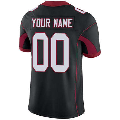 Custom Arizona Cardinal Men's American Black Stitched Football Jerseys