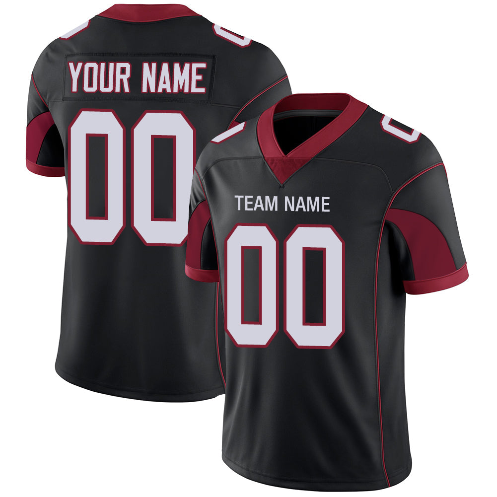 Custom Arizona Cardinal Men's American Black Stitched Football Jerseys