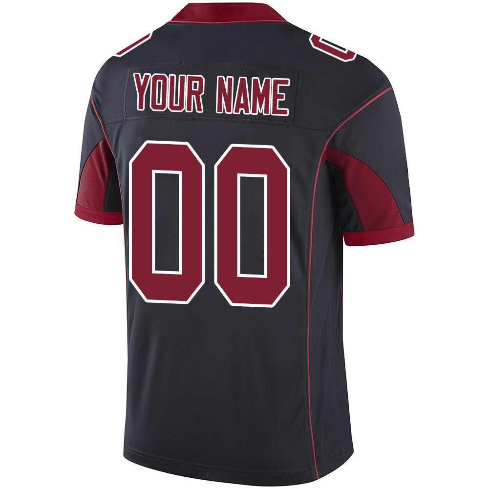 Custom Arizona Cardinal Men's American Color Rush Black Stitched Football Jerseys