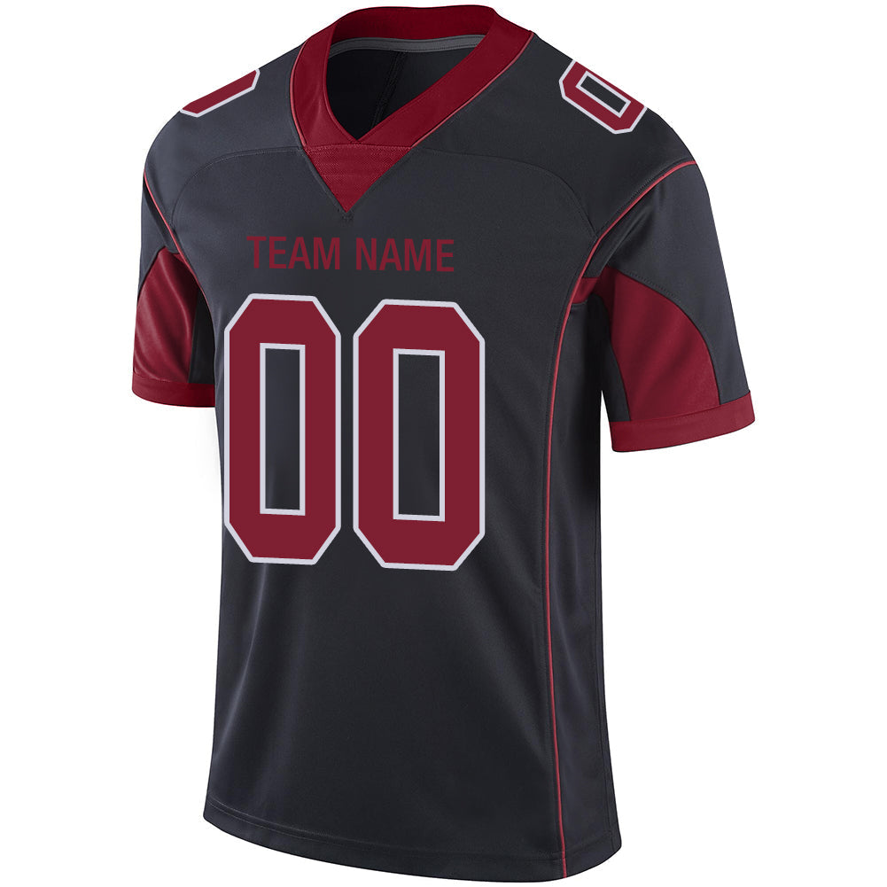 Custom Arizona Cardinal Men's American Color Rush Black Stitched Football Jerseys