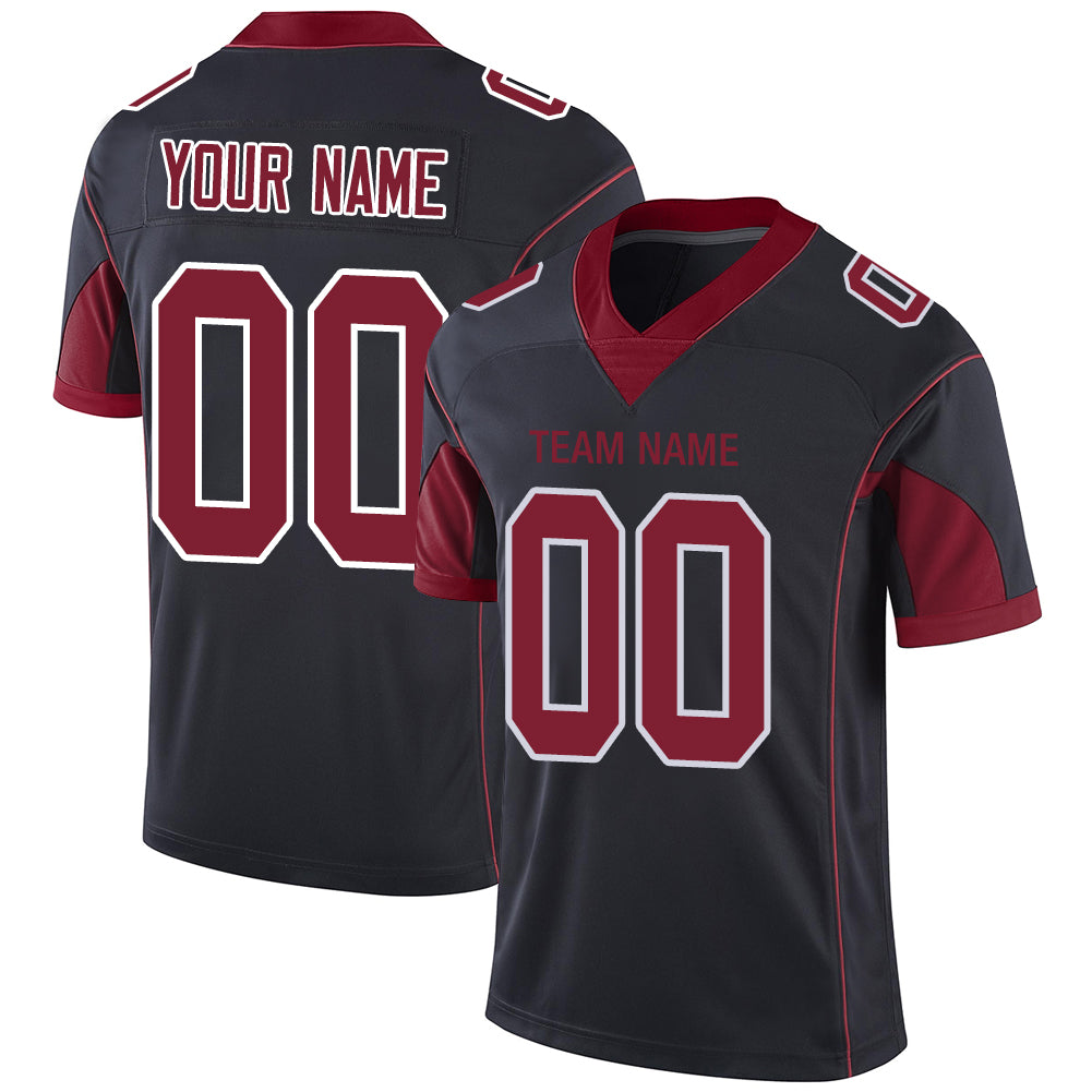 Custom Arizona Cardinal Men's American Color Rush Black Stitched Football Jerseys