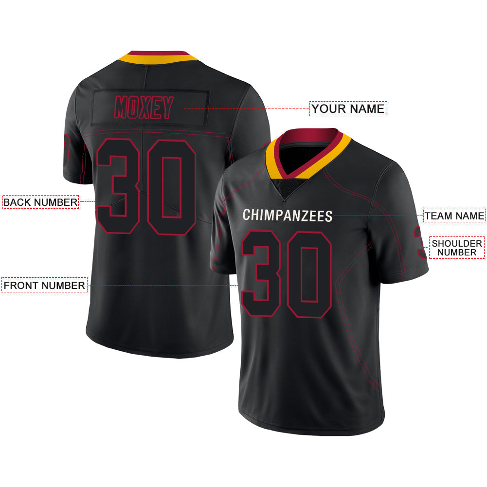 Custom Arizona Cardinal Men's American Black Fashion Stitched Football Jerseys