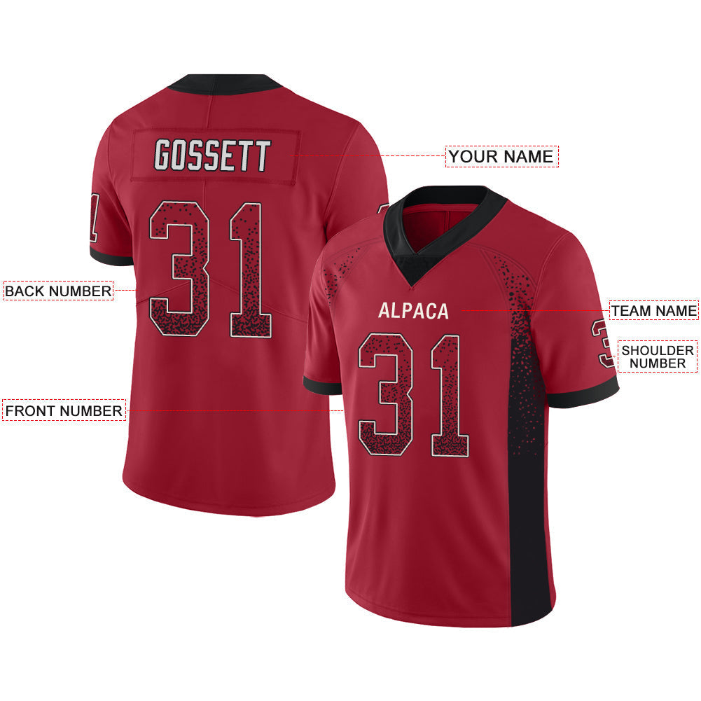 Custom A.Falcon Stitched American Football Jerseys Personalize Birthday Gifts Red Jersey