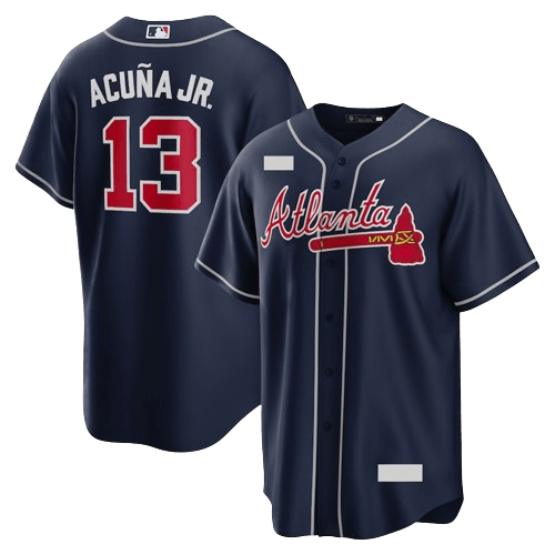 Atlanta Braves Navy Alternate Name Jersey