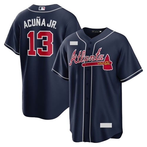 Atlanta Braves Navy Alternate Name Jersey