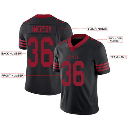 Custom San Francisco 49ers Football Jerseys Team Player or Personalized Design Your Own Name for Men's Women's Youth Jerseys Red