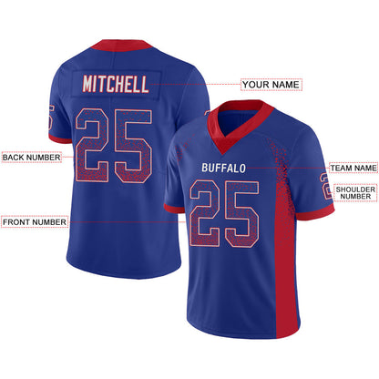 Custom Buffalo  Bills Stitched American Football Jerseys Personalize Birthday Gifts Blue Jersey