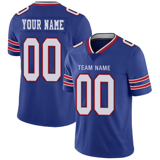 Custom Buffalo  Bills Stitched American Football Jerseys Personalize Birthday Gifts Blue Jersey