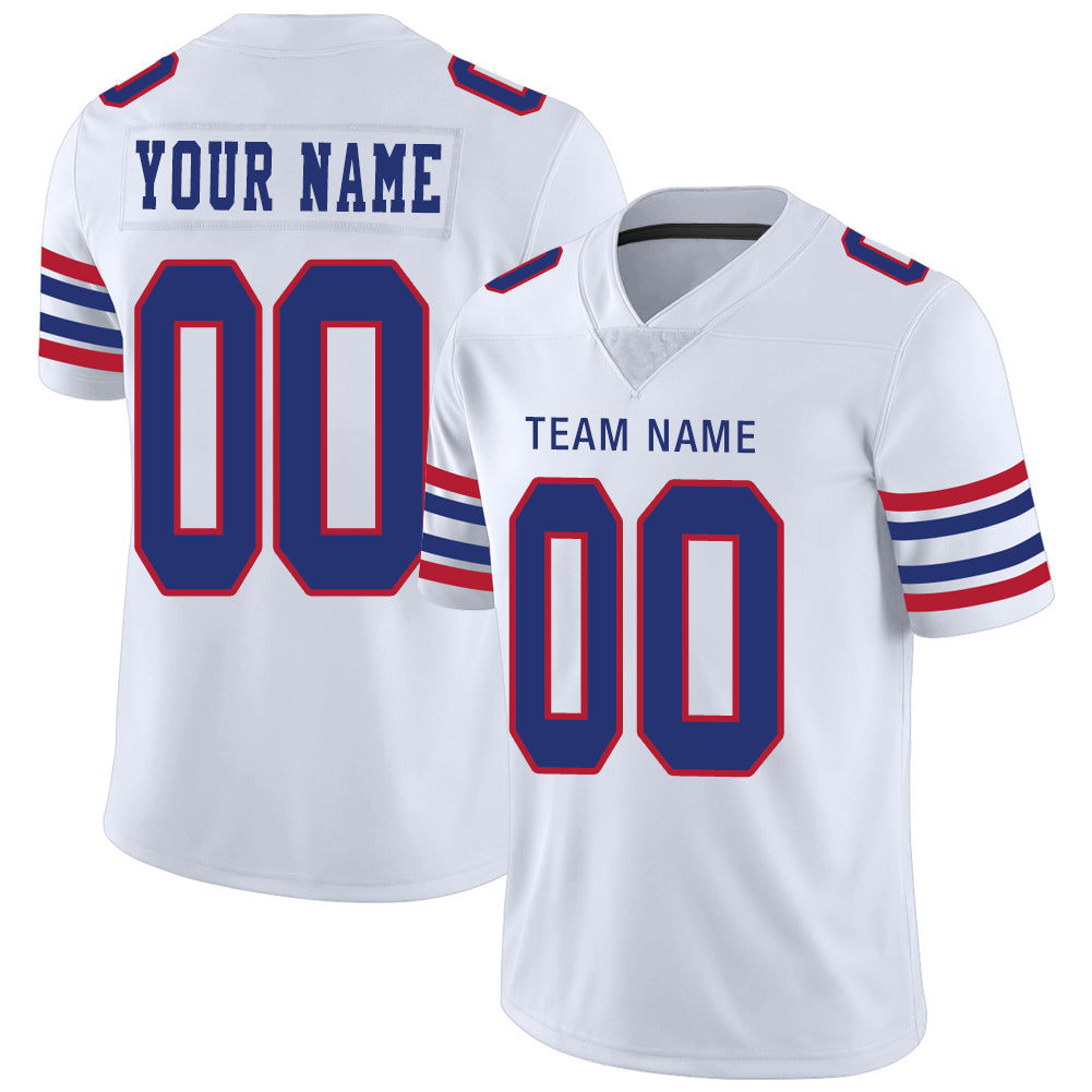 Custom Buffalo  Bills Stitched American Jerseys Personalize Birthday Gifts White Football Jerseys