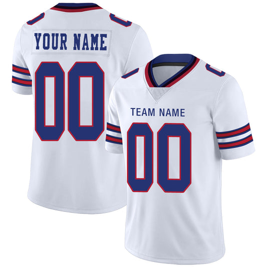 Custom Buffalo  Bills Football Stitched American Jerseys Personalize Birthday Gifts White Jersey