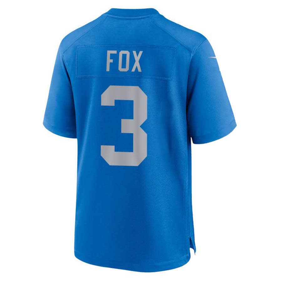 Detroit Lions #3 Jack Fox Blue Alternate Game American Football Jerseys