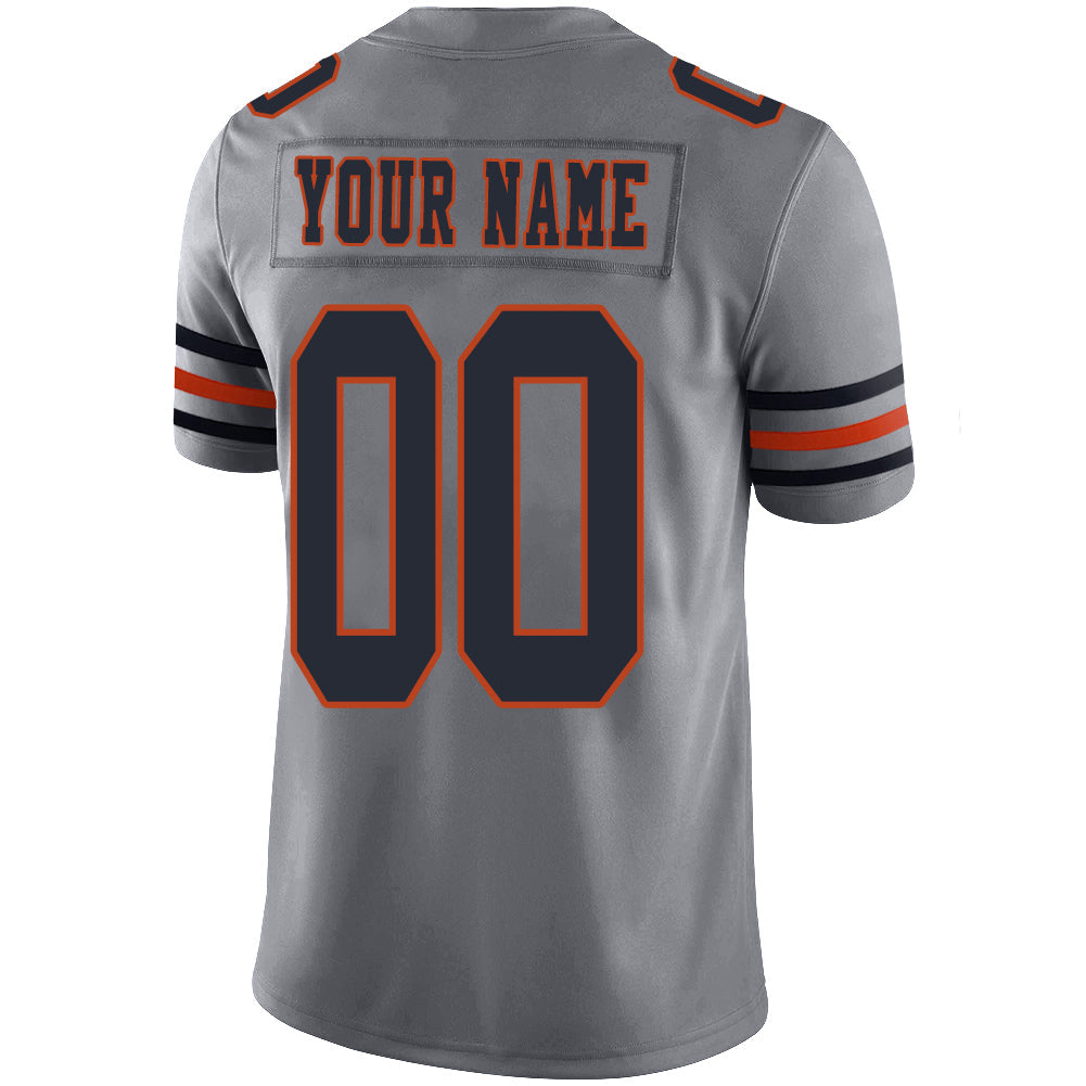 Custom C.Bear Stitched American Football Jerseys Personalize Birthday Gifts Grey Jersey