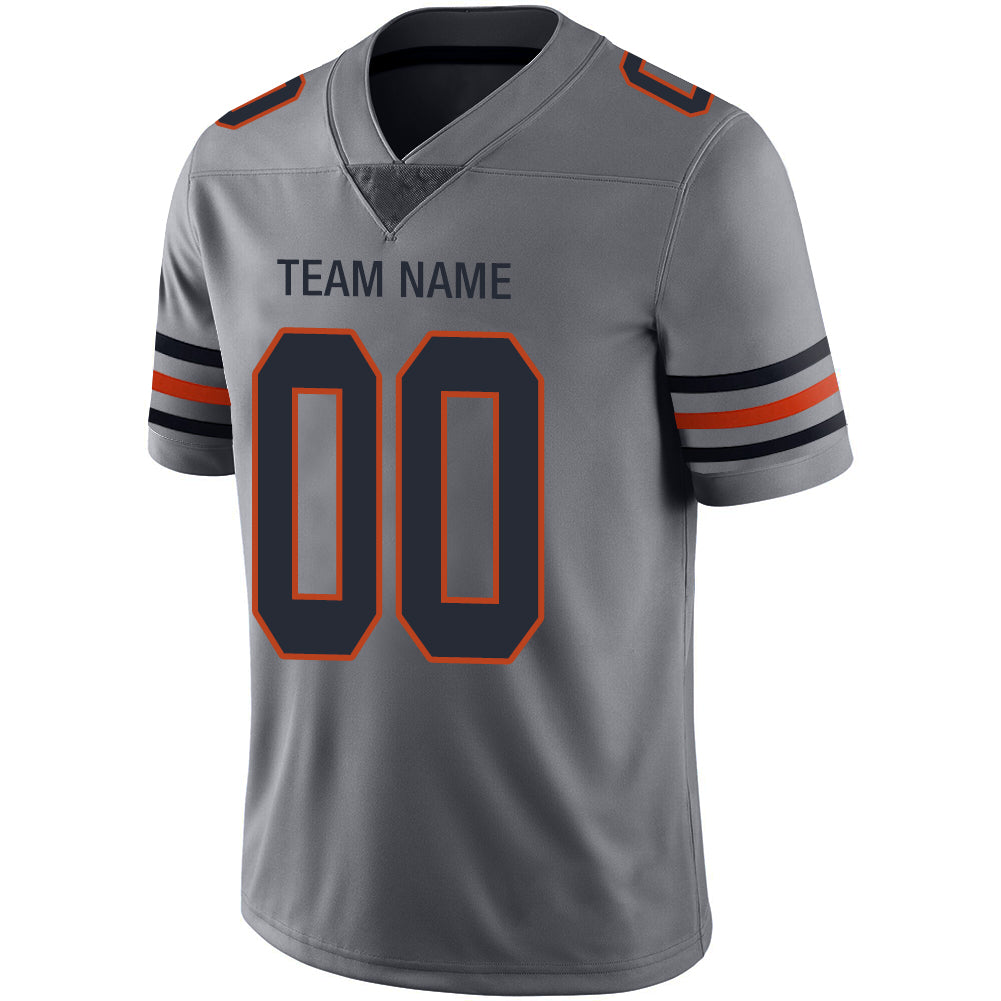 Custom C.Bear Stitched American Football Jerseys Personalize Birthday Gifts Grey Jersey