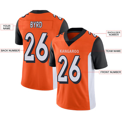 Custom C.Bengal Stitched American Football Jerseys Personalize Birthday Gifts Orange Jersey