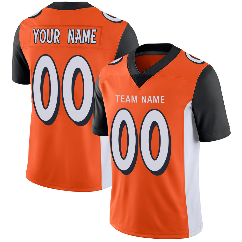 Custom C.Bengal Stitched American Football Jerseys Personalize Birthday Gifts Orange Jersey