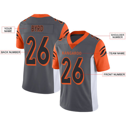 Custom C.Bengal Stitched American Football Jerseys Personalize Birthday Gifts Grey Jersey