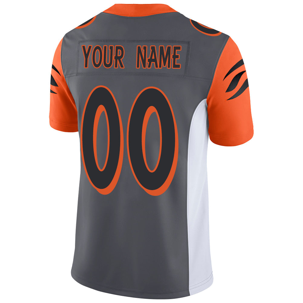 Custom C.Bengal Stitched American Football Jerseys Personalize Birthday Gifts Grey Jersey