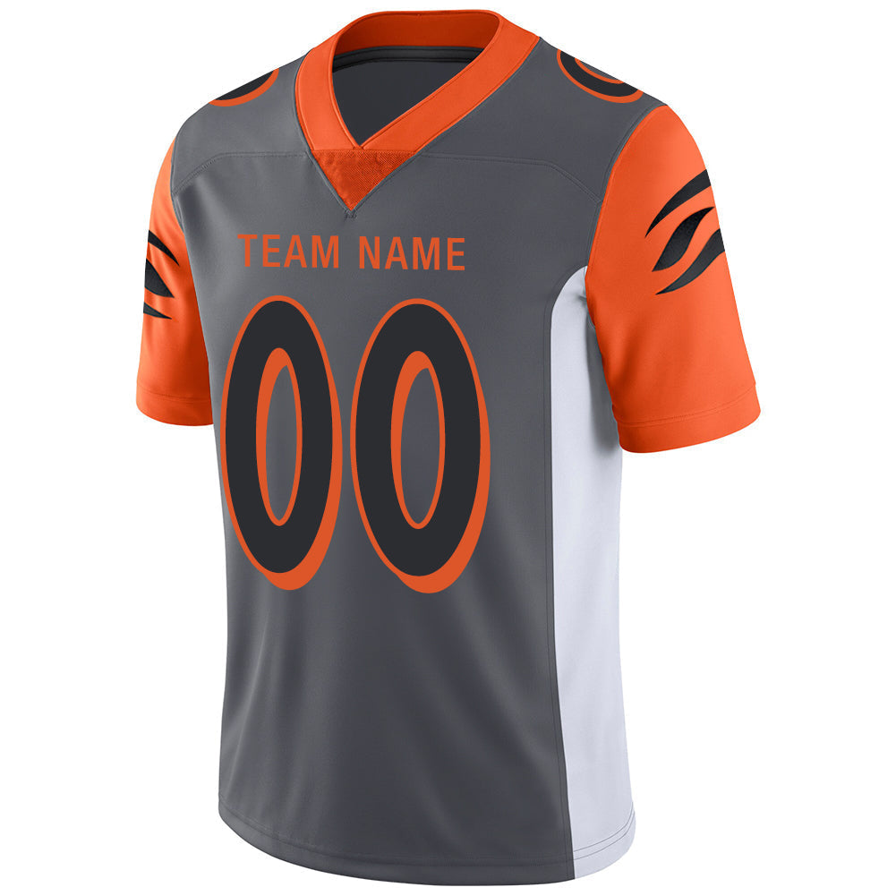 Custom C.Bengal Stitched American Football Jerseys Personalize Birthday Gifts Grey Jersey