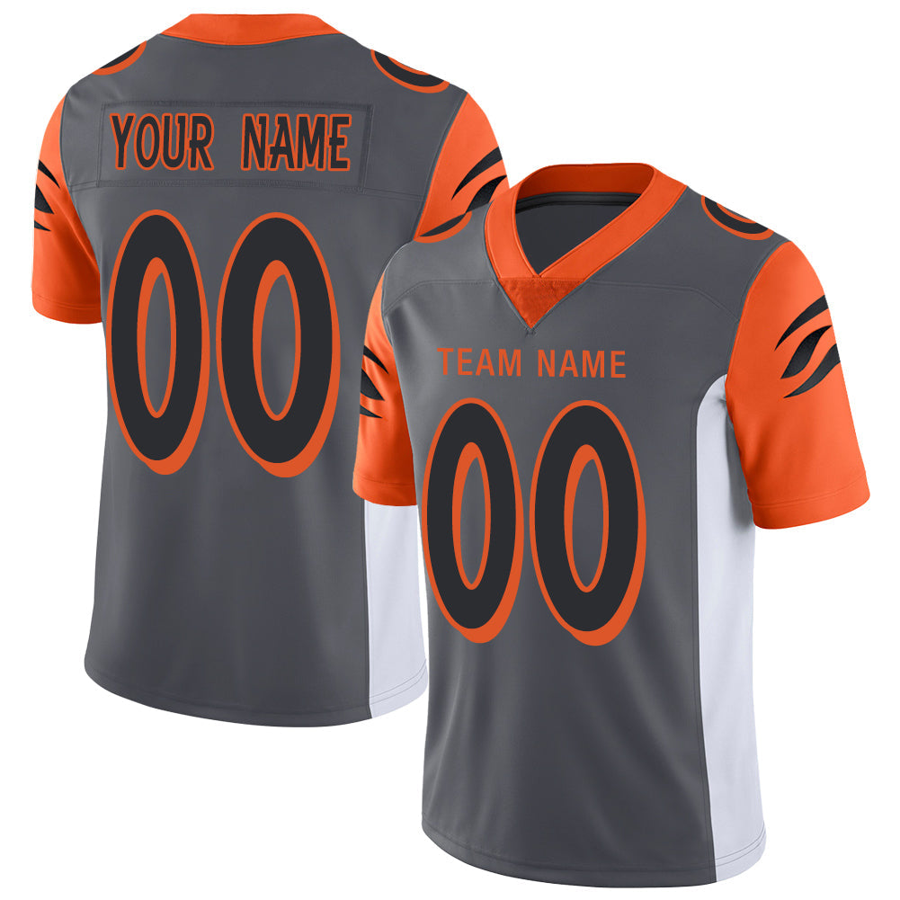 Custom C.Bengal Stitched American Football Jerseys Personalize Birthday Gifts Grey Jersey