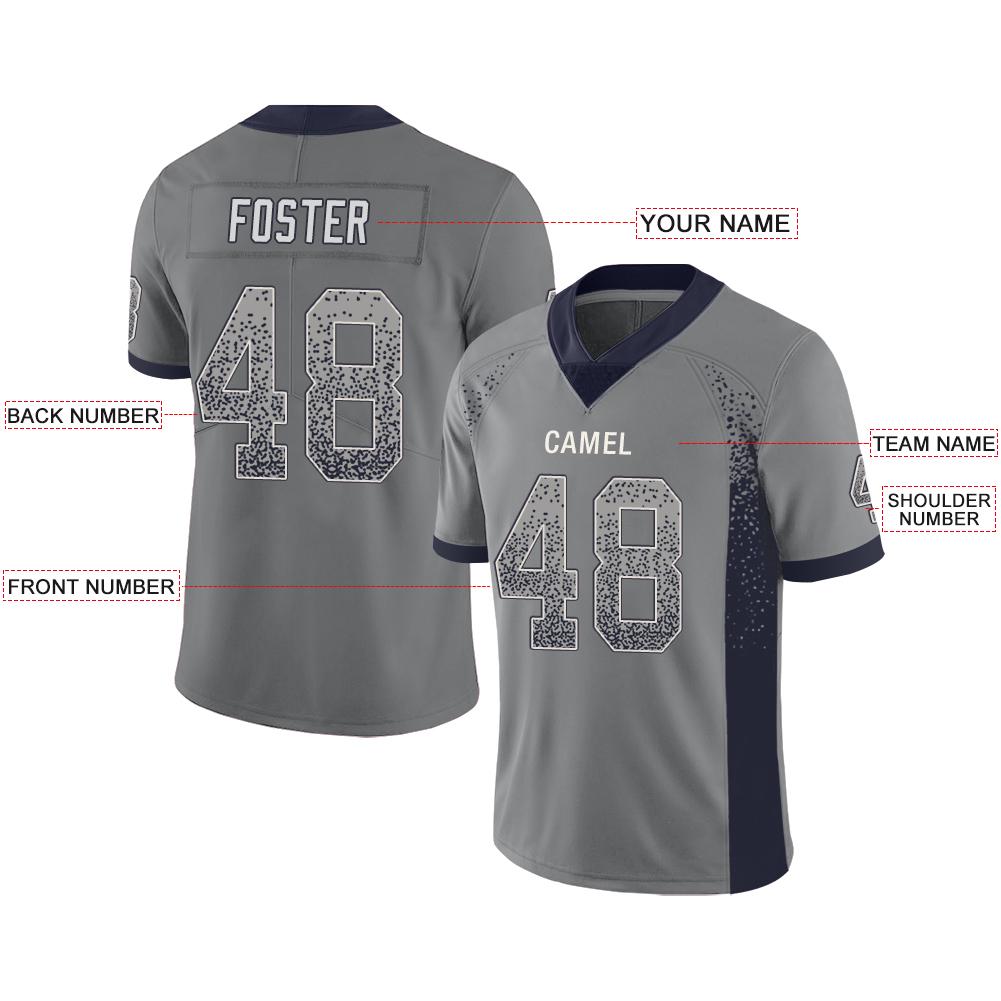 Custom Dallas Cowboys American Men's Youth And Women Stitched Grey Football Jerseys Personalize Birthday Gifts Jerseys