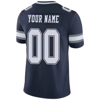 Custom Dallas Cowboys Stitched American Football Jerseys Personalize Birthday Gifts Navy Jersey