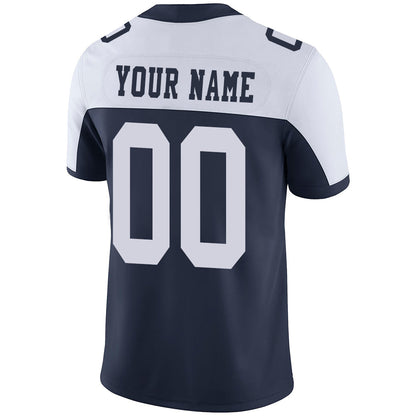 Custom Dallas Cowboys Stitched American Football Jerseys Personalize Birthday Gifts Navy Jersey