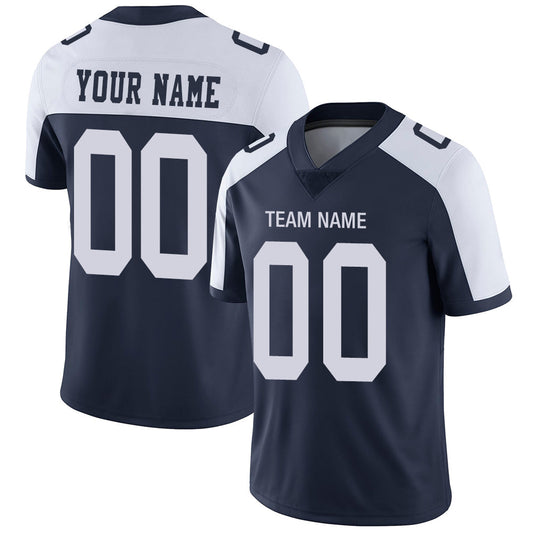 Custom Dallas Cowboys Stitched American Football Jerseys Personalize Birthday Gifts Navy Jersey