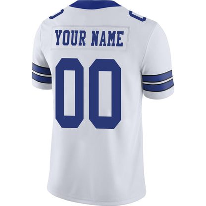 Custom Dallas Cowboys Stitched American Football Jerseys Personalize Birthday Gifts White Jersey