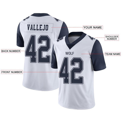 Custom Dallas Cowboys American Men's Youth And Women Stitched White Football Jersey Personalize Birthday Gifts Jerseys