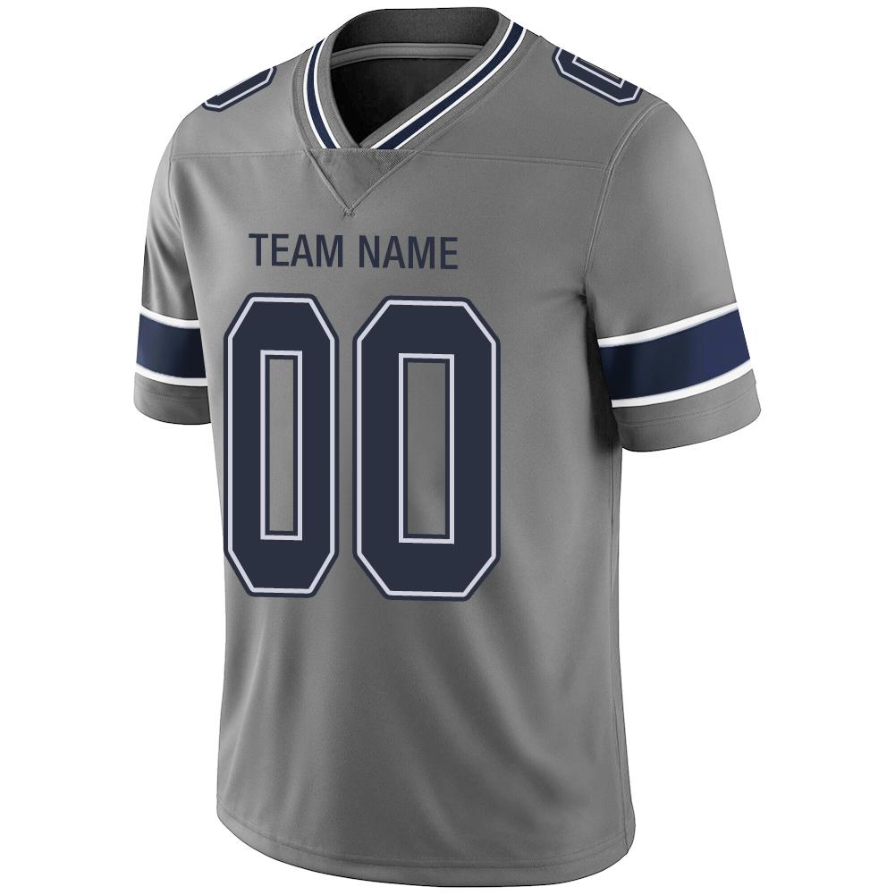 Custom Dallas Cowboys American Men's Youth And Women Stitched Grey Football Jerseys Personalize Birthday Gifts Jerseys