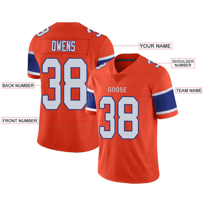 Custom Denver Broncos Stitched American Football Jerseys Orange Personalize Birthday Gifts  Jersey