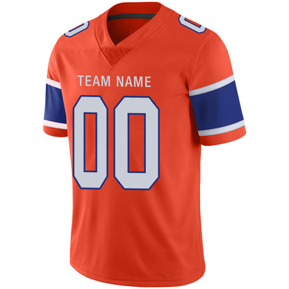 Custom Denver Broncos Stitched American Football Jerseys Orange Personalize Birthday Gifts  Jersey