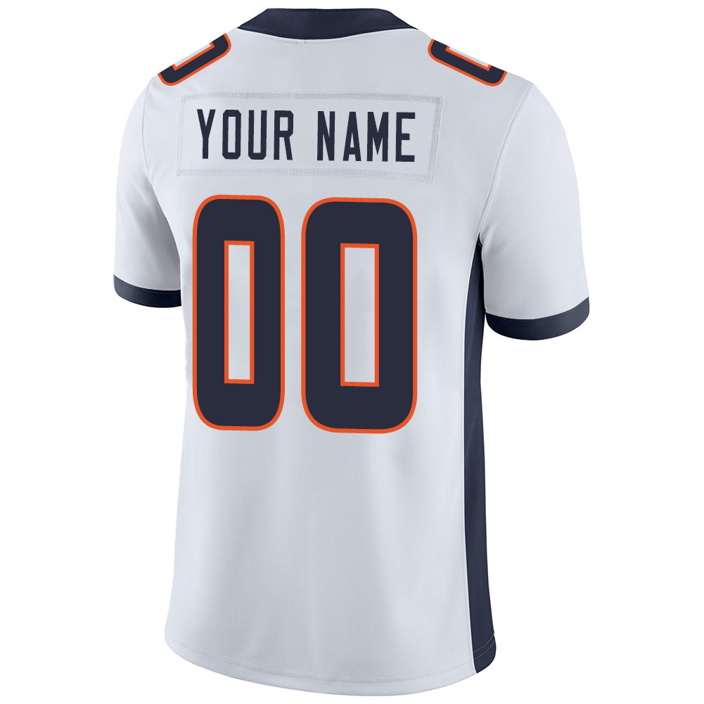 Custom Denver Broncos Stitched American Jerseys Personalize Birthday Gifts White Football Jersey