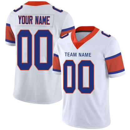 Custom Denver Broncos Stitched American Football Jerseys Personalize Birthday Gifts White Jersey