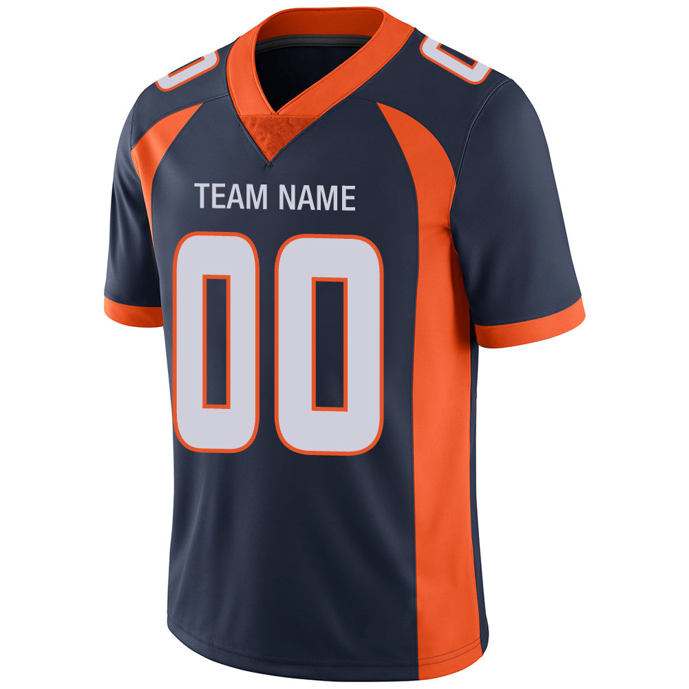 Custom Denver Broncos Stitched American Football Jerseys Personalize Birthday Gifts Navy Jersey