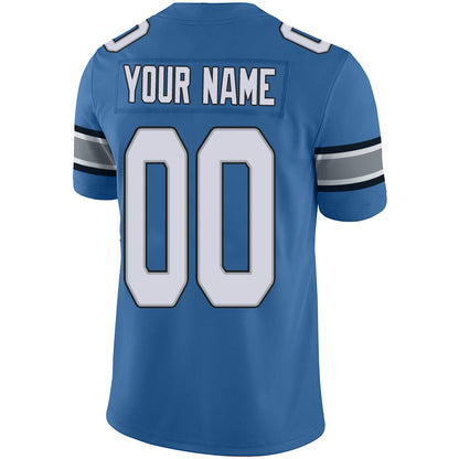 Custom Detroit Lions  Stitched American Jerseys Personalize Birthday Gifts Blue Football Jersey